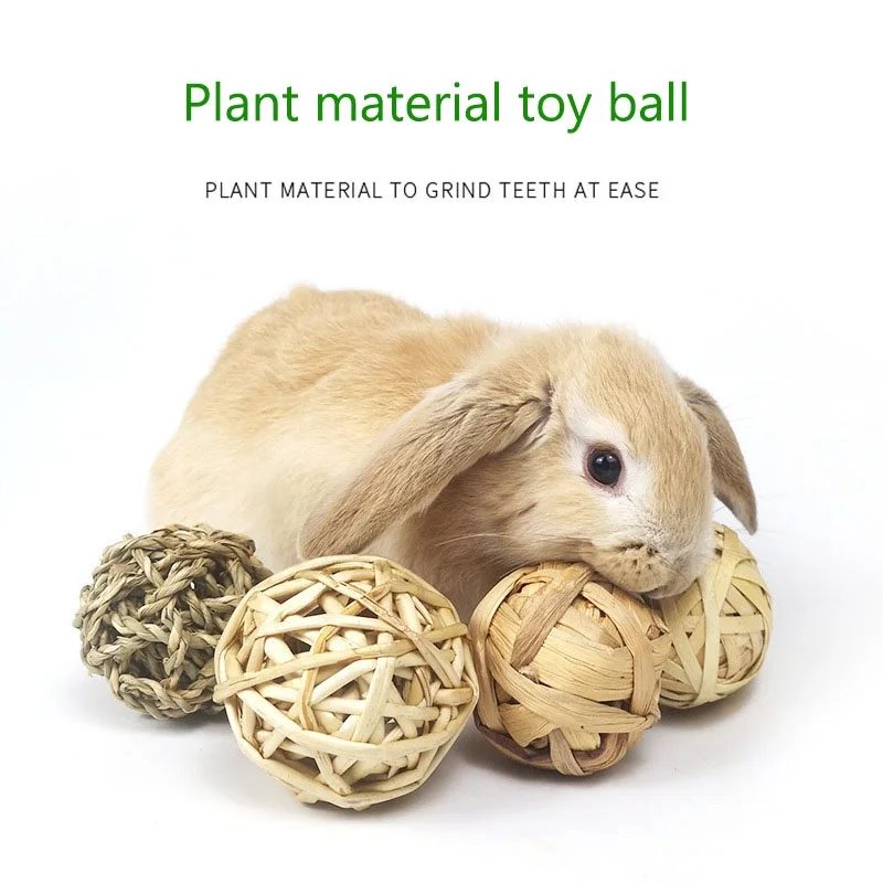 Bola Mastigável para Hamster e Roedores de Grama Natural 7 cm - Imagem 3