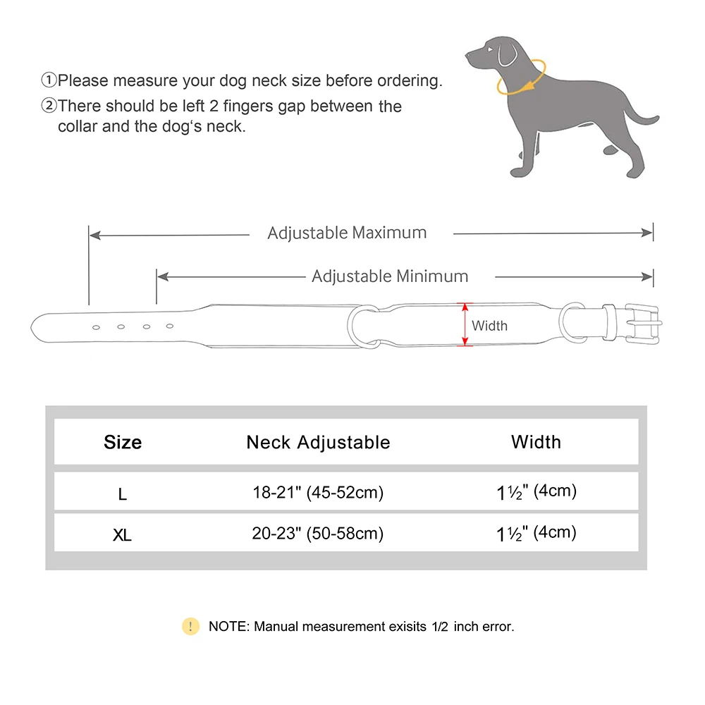 Coleira para Cães de Couro com Rebites Ajustável para Cães Médios e Grandes - Image 6