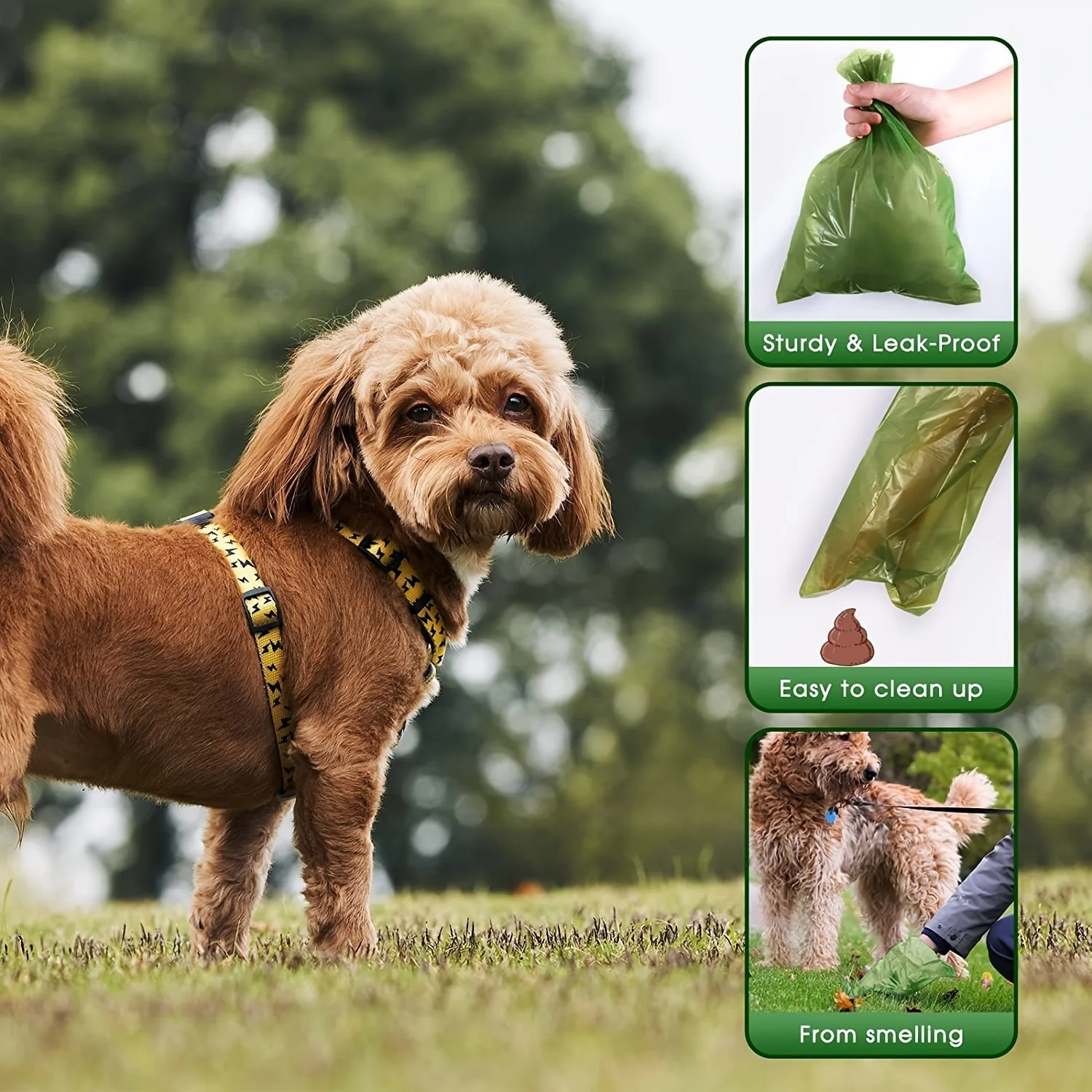 Sacos para Coleta de Fezes de Cães com Design de Pata à Prova de Vazamento - Imagem 6