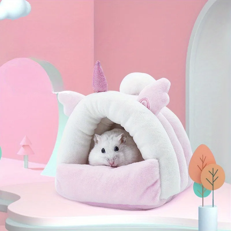 Ninho de Algodão para Hamster com Formato de Animal e Lavável - Imagem 2