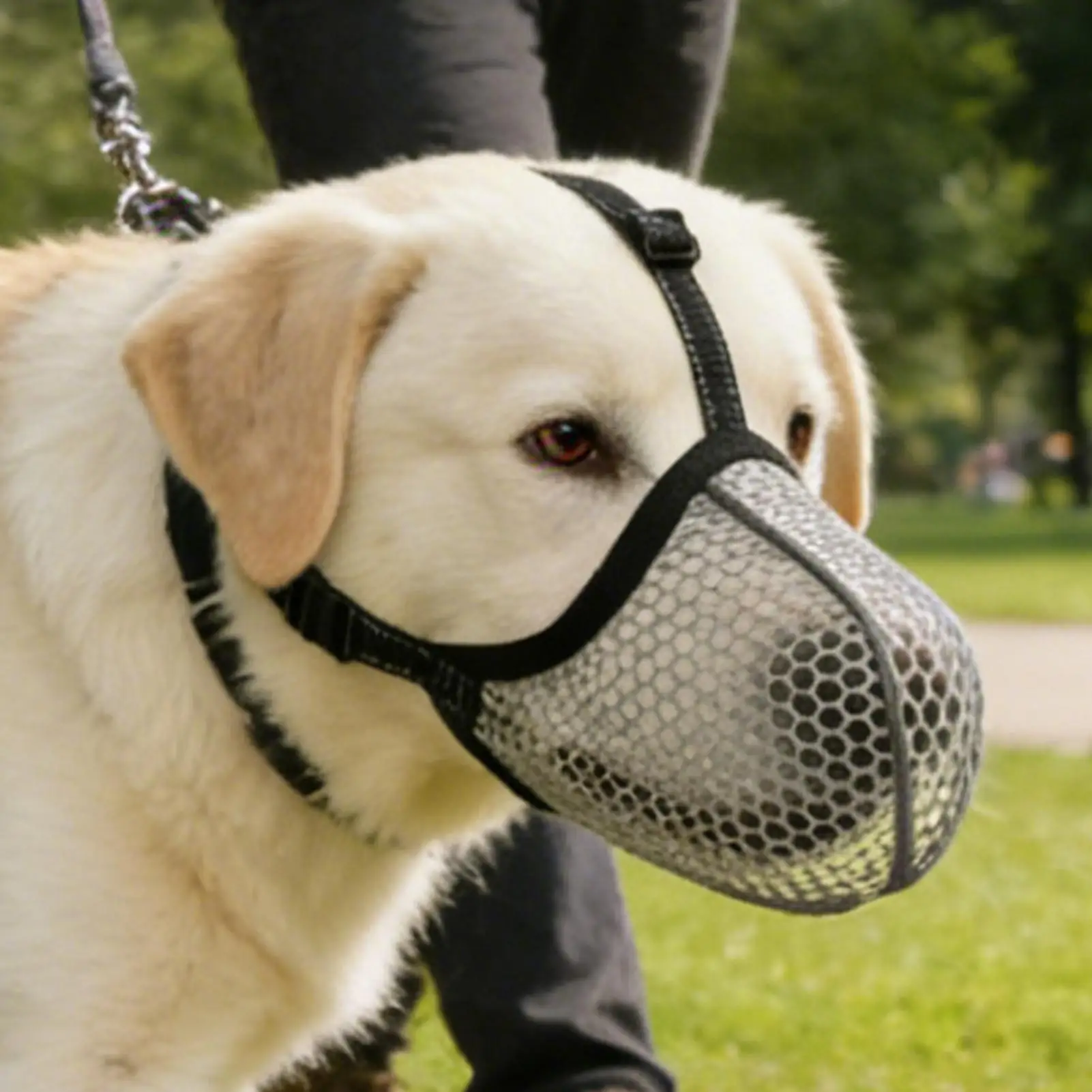 Focinheira de Malha para Cães Grandes com Faixa Refletiva - Image 2