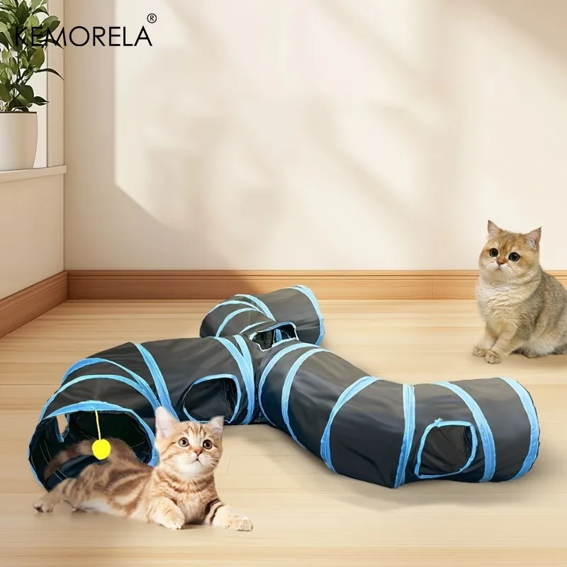 Túnel para Gatos Dobrável em T com Papel Barulhento - Image 4