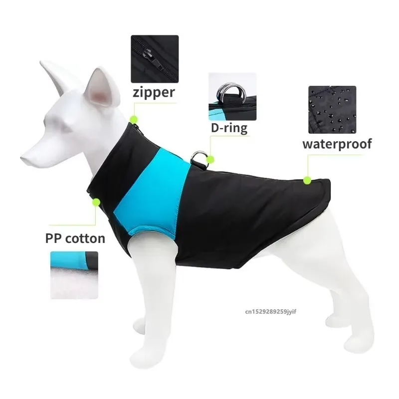 Casaco para Cães Acolchoado com Zíper e À Prova D'água - Imagem 3