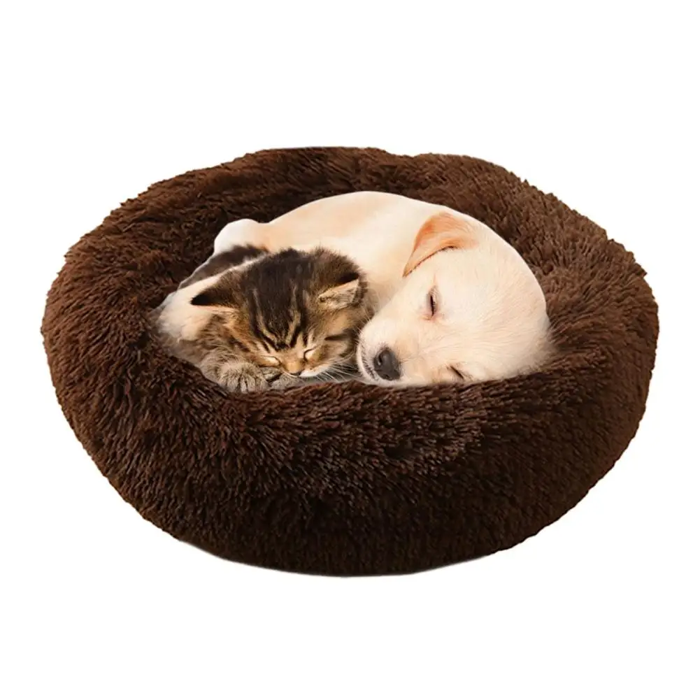Cama Redonda para Cães e Gatos de Pelúcia Lavável 40 cm - Image 6