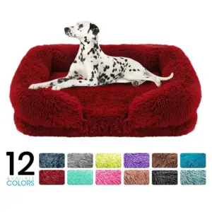cama sofá de pelúcia para cães e gatos com capa removível