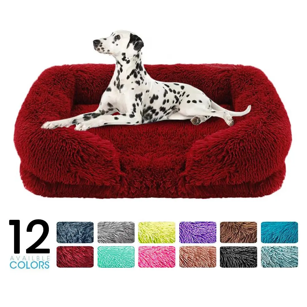 cama sofá de pelúcia para cães e gatos com capa removível