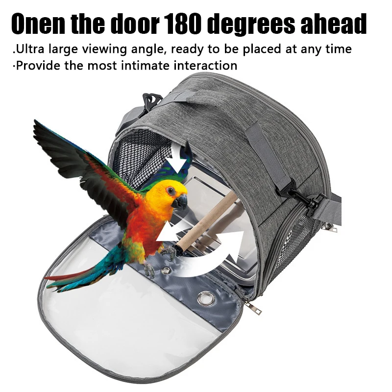 Transportador de Viagem para Pássaros e Pequenos Pets com Bandeja - Imagem 3