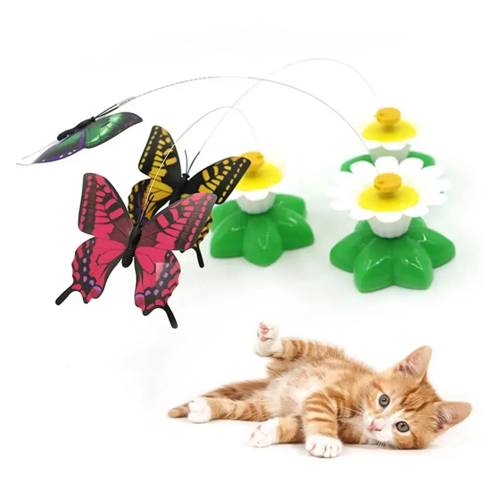 Brinquedo para Gatos Borboleta Giratória Elétrica 360° Automática - Imagem 5