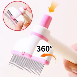 escova para cães e gatos com limpeza automática