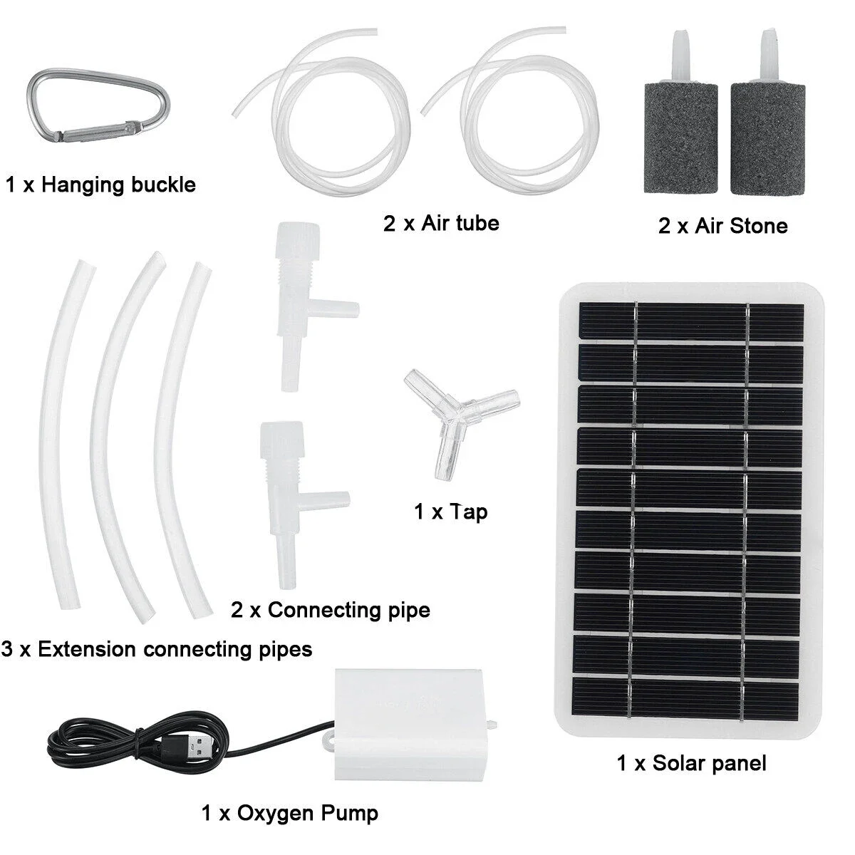 Oxigenador Solar 20W para Aquário e Lagoa com Bomba de Ar 3L/min - Image 6