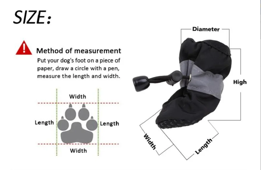 Botas de Chuva para Cães Pequenos Antiderrapante 4 Peças - Imagem 6