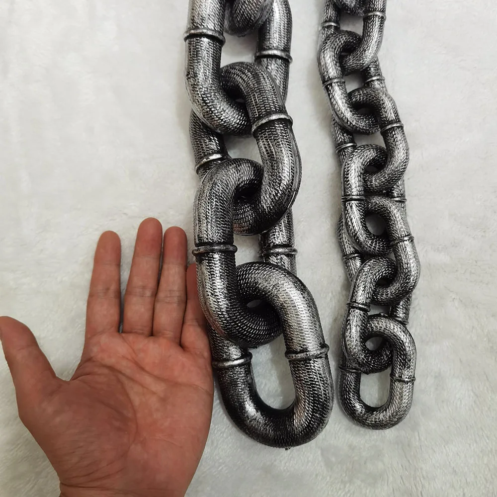 Coleira de Plástico para Cães e Gatos, Corrente Simulando Ferro - Imagem 5