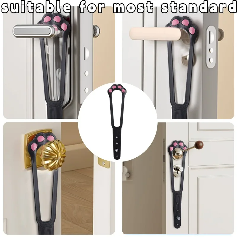 Trava de Porta Ajustável para Gatos e Cães Plástico Branco - Imagem 6