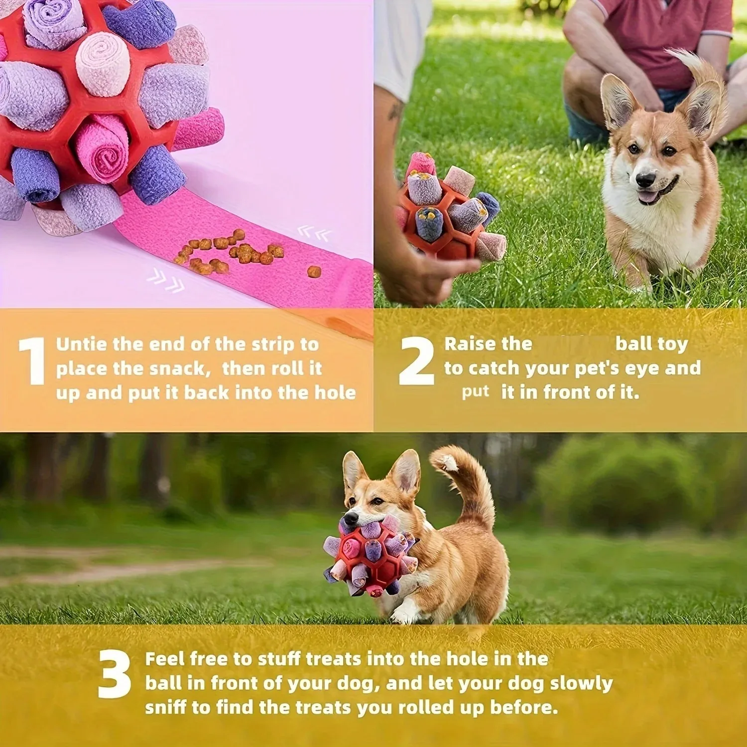 Bola Interativa para Cães Esconde Petiscos Brinquedo Quebra-Cabeça - Imagem 5
