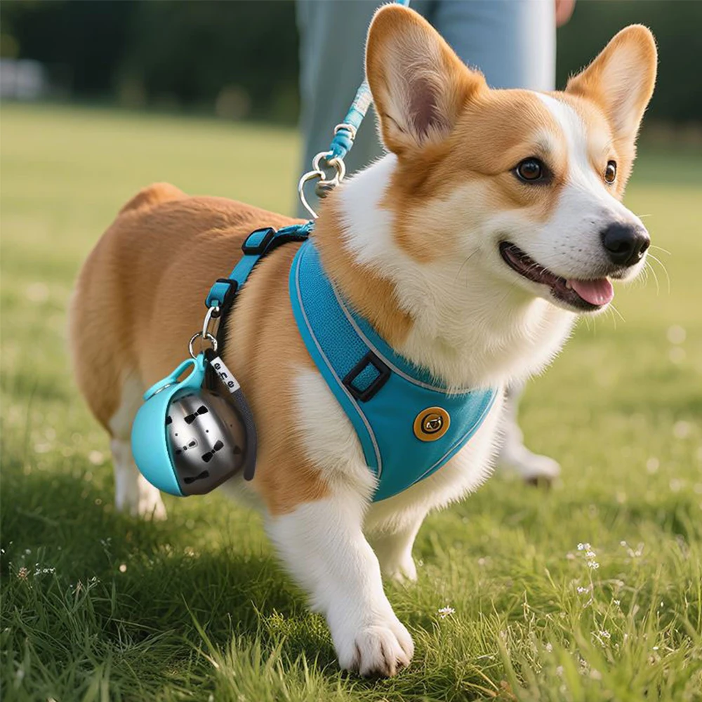 Garrafa de Água para Cães Pequenos 10oz em Aço Inoxidável com Tigela - Imagem 4