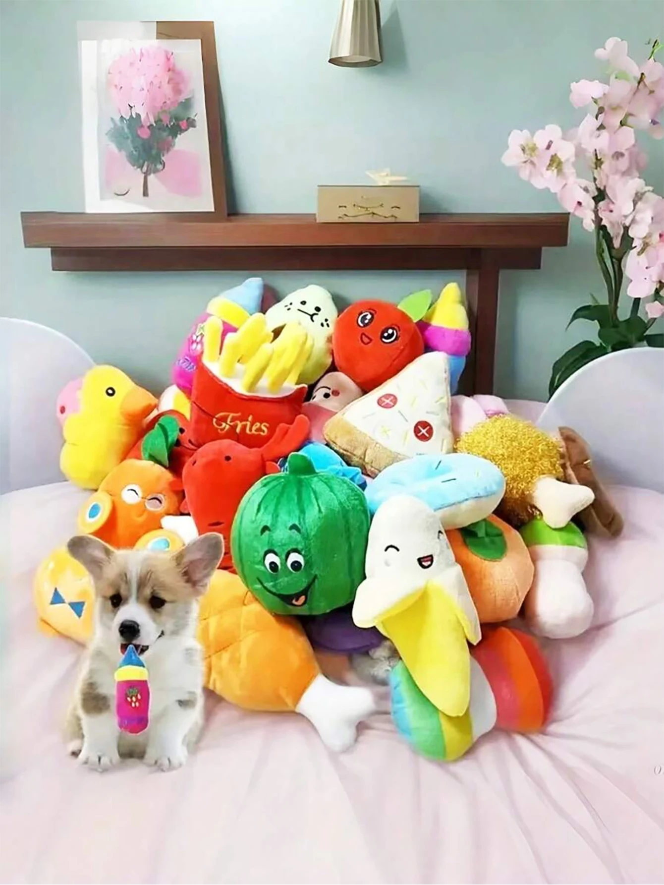 Conjunto de Brinquedos para Cães Pequenos com Som e Cabo de Guerra - Imagem 2