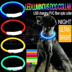 coleira luminosa para cães com led