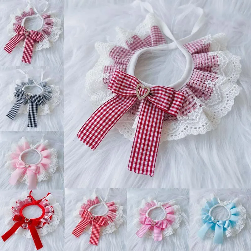 bandana de renda para cães e gatos lavável
