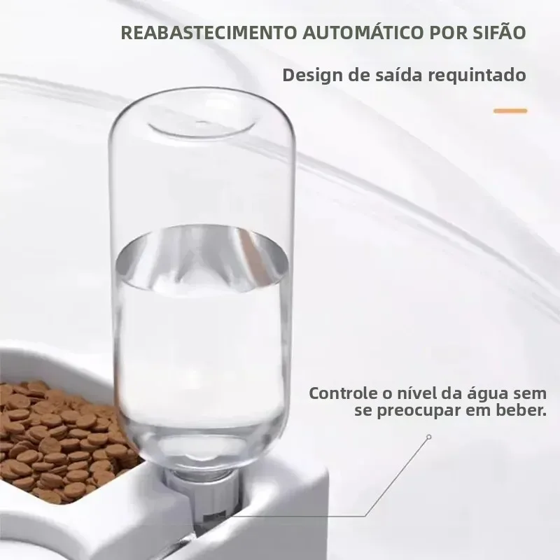Comedouro Duplo para Cães e Gatos de PP 22 cm com Água e Ração - Imagem 2