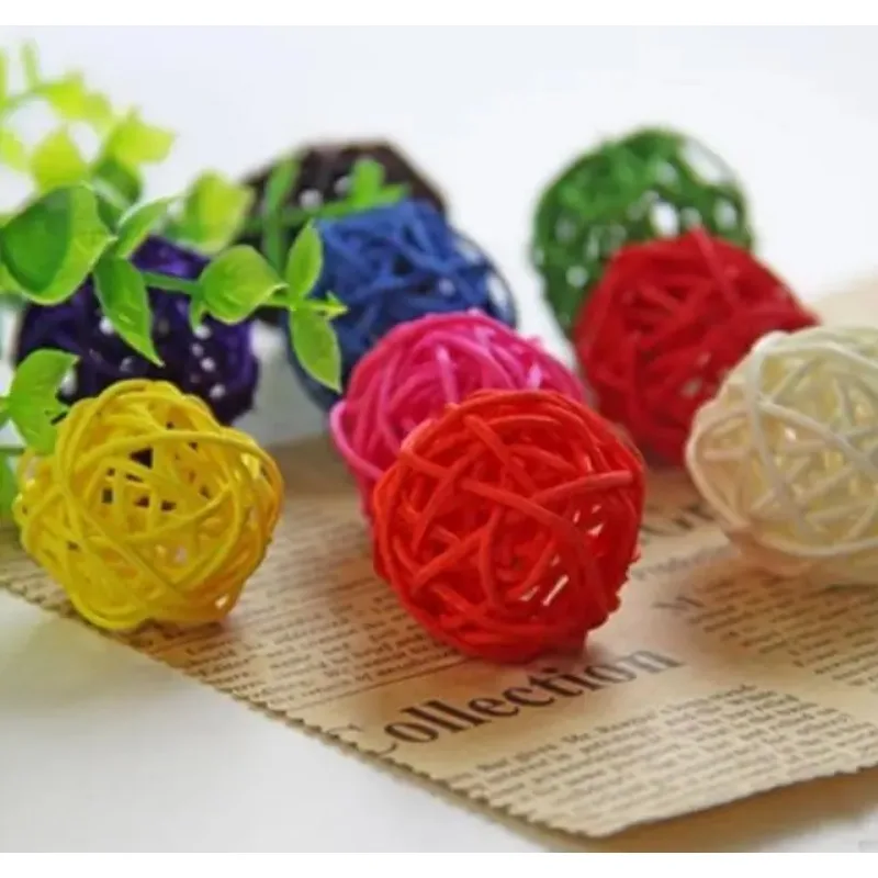 Bolas de Rattan para Pássaros e Roedores 3 cm - 10 Unidades - Imagem 4