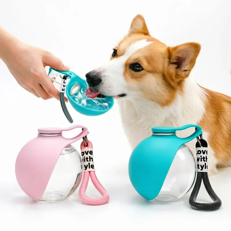 Garrafa de Água Dobrável para Cães Portátil 285 ml com Cordão - Image 2