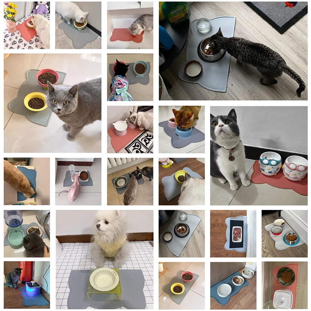 Tapete de Silicone para Cães e Gatos 25,5x44cm com Borda Elevada - Image 6