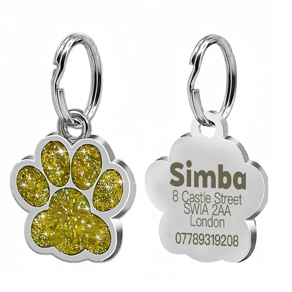 Etiqueta de Identificação para Cães e Gatos Gravada Personalizável - Imagem 6