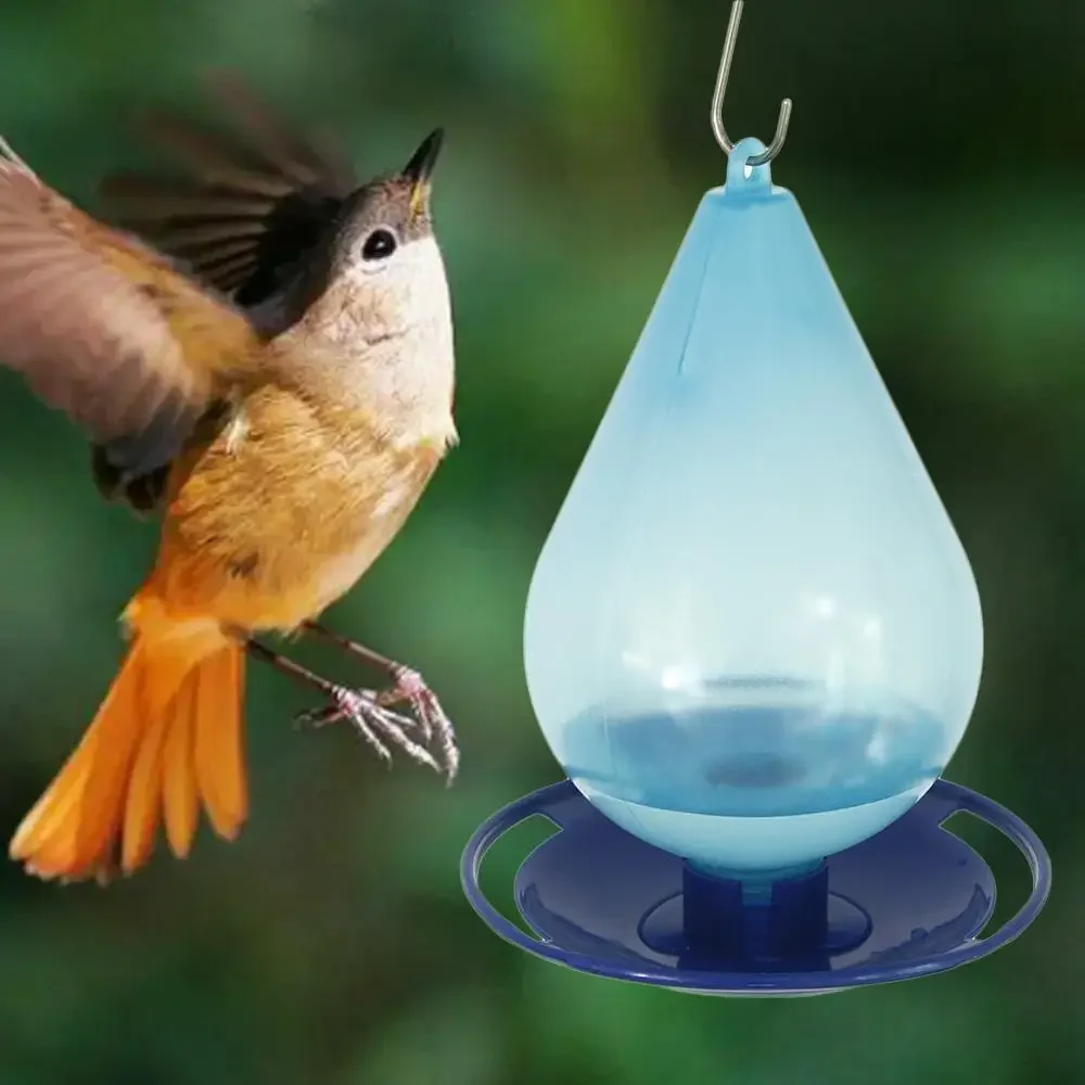 alimentador de pássaros em forma de flor azul