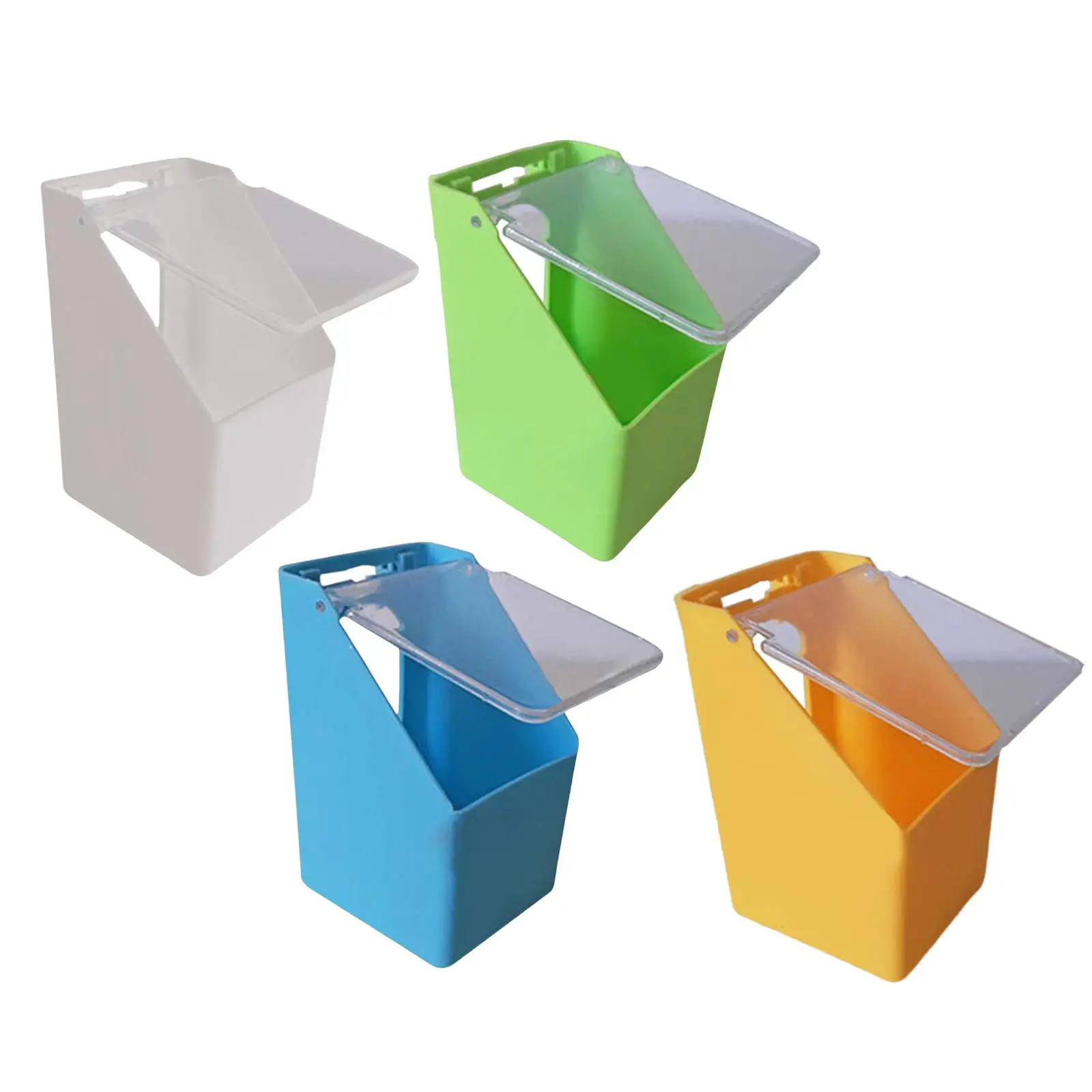 comedouro para pássaros com tampa transparente