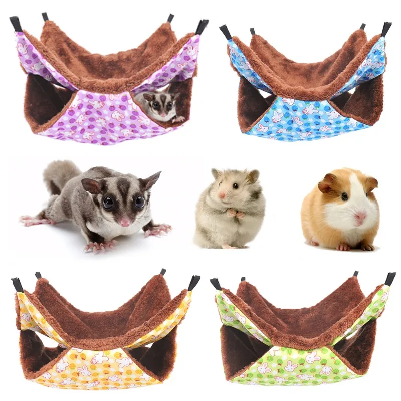 Rede de Pelúcia Dupla Camada para Hamster 35x35 cm com Ganchos para Gaiola - Image 5