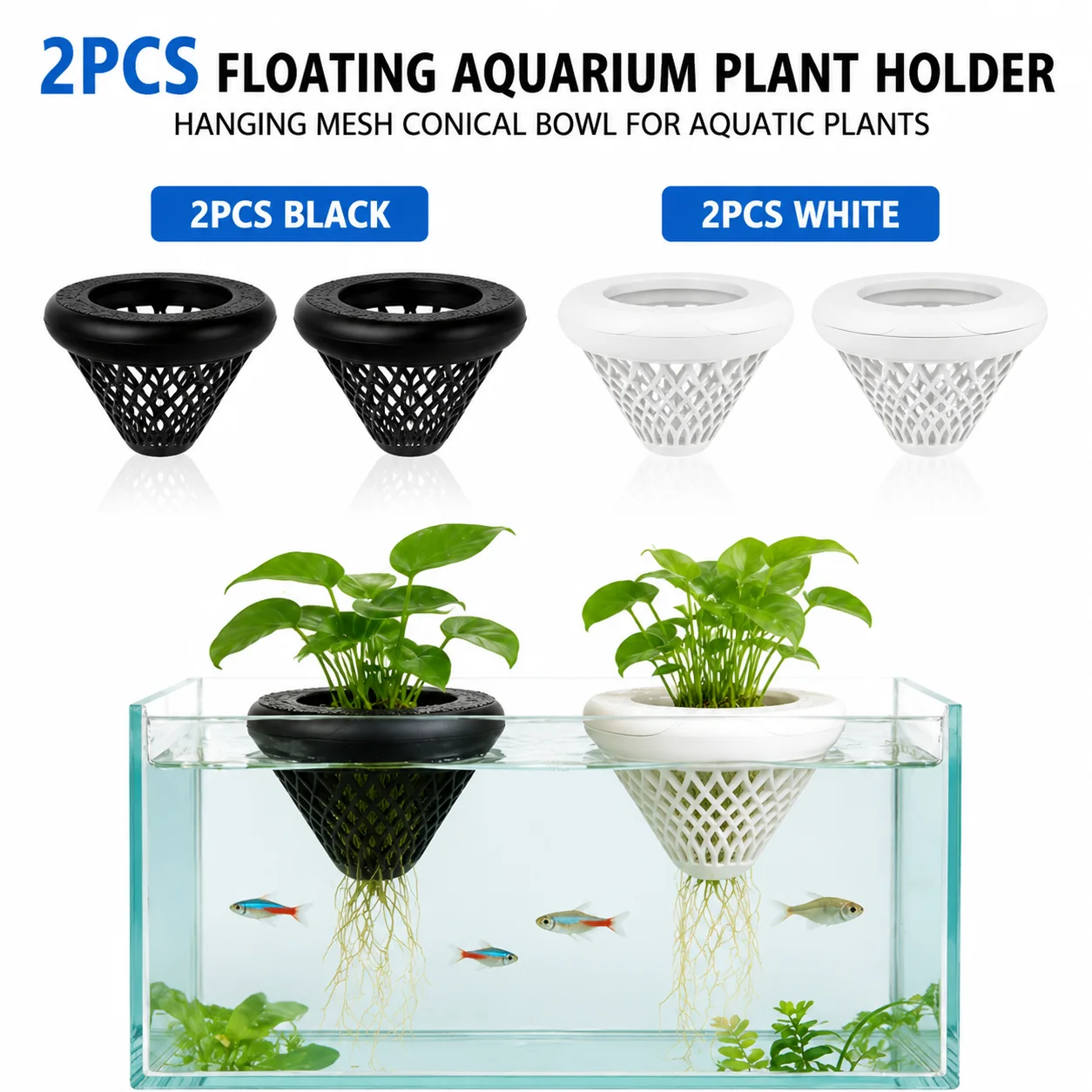 suporte flutuante para plantas de aquário