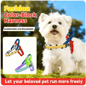 coleira peitoral estilo jeans para cães pequenos e médios