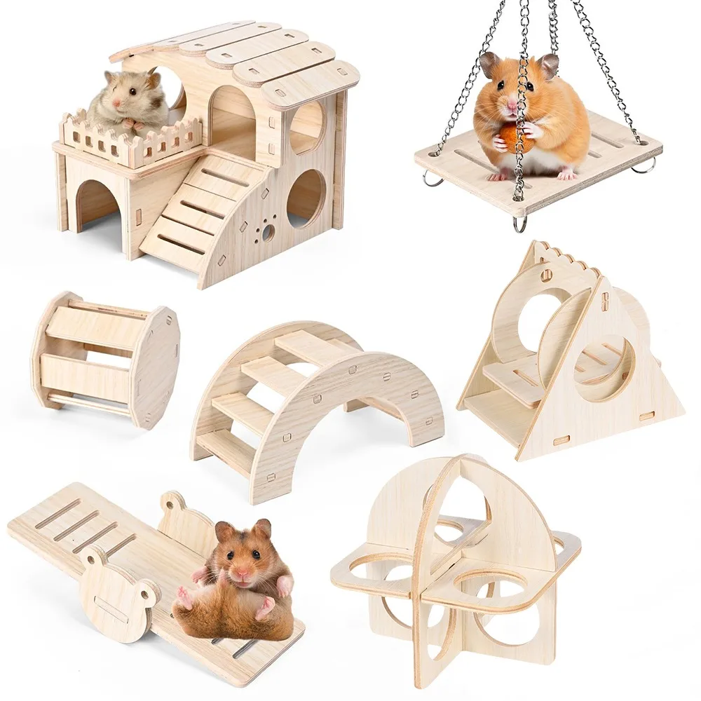 brinquedo de madeira para hamster