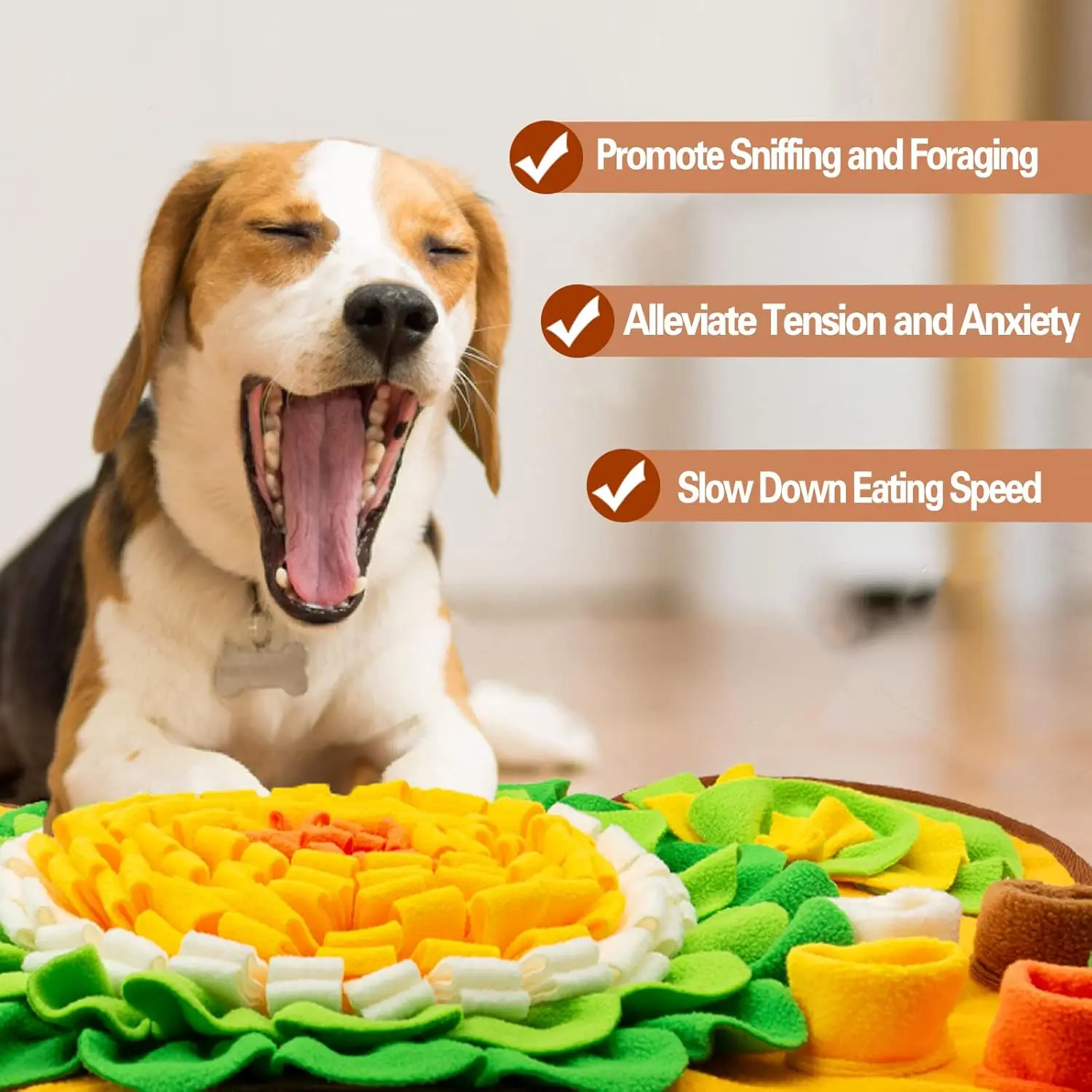 Tapete Olfativo para Cães Pequenos e Médios Alimentador Lento - Imagem 2