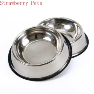 tigela de aço inoxidável para cães e gatos