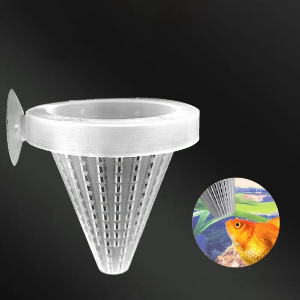 Alimentador Cônico para Peixes com Ventosa de Plástico Transparente - Imagem 5