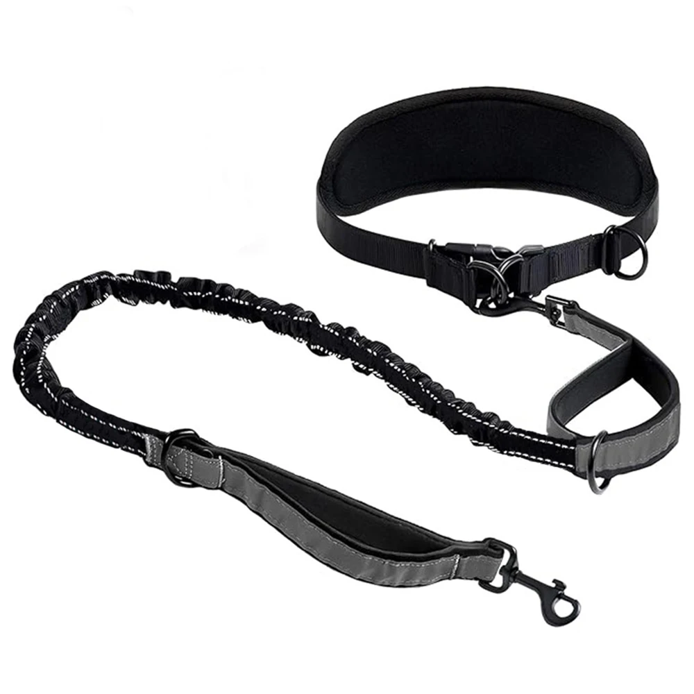 Trela de Cintura para Cães com Cinto de Suporte Lombar Refletiva - Imagem 6
