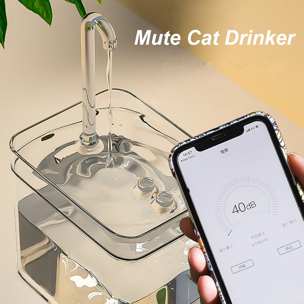 Fonte de Água para Gatos 1,5 L Transparente com 3 Modos de Fluxo - Imagem 6