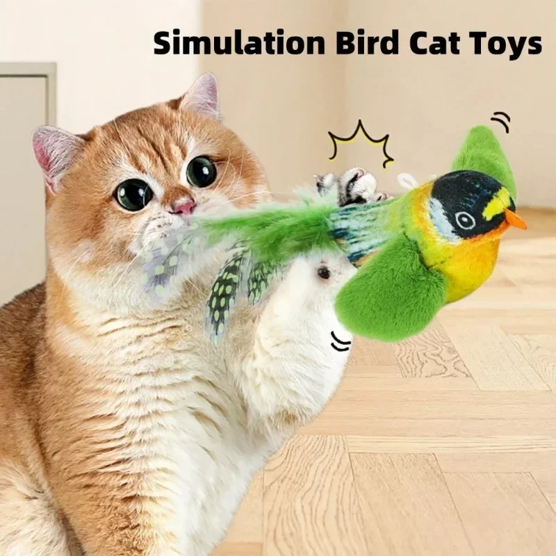 Brinquedo Interativo para Gatos Pássaro Elétrico com Som - Imagem 3