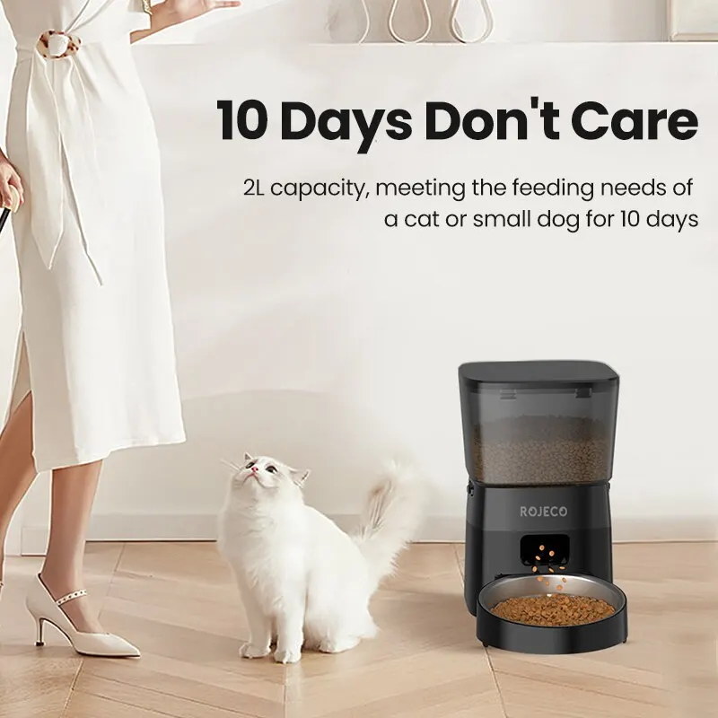 Alimentador Automático para Gatos e Cães com Botão - Image 4