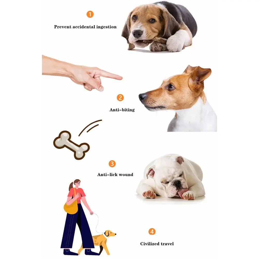 Focinheira para Cães de Focinho Curto de Silicone Ajustável - Image 4