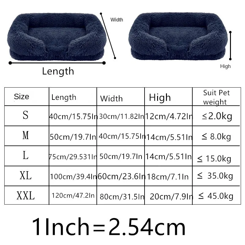 Cama Sofá para Cães de Pelúcia com Almofada Removível - Image 6