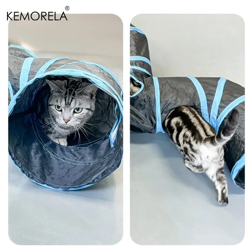 Túnel para Gatos Dobrável em T com Papel Barulhento - Image 3