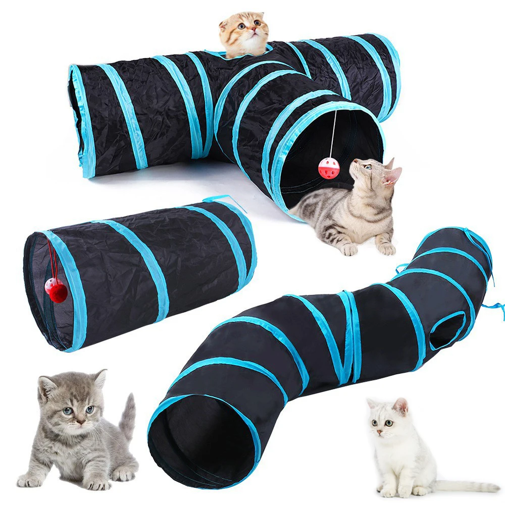túnel dobrável para gatos