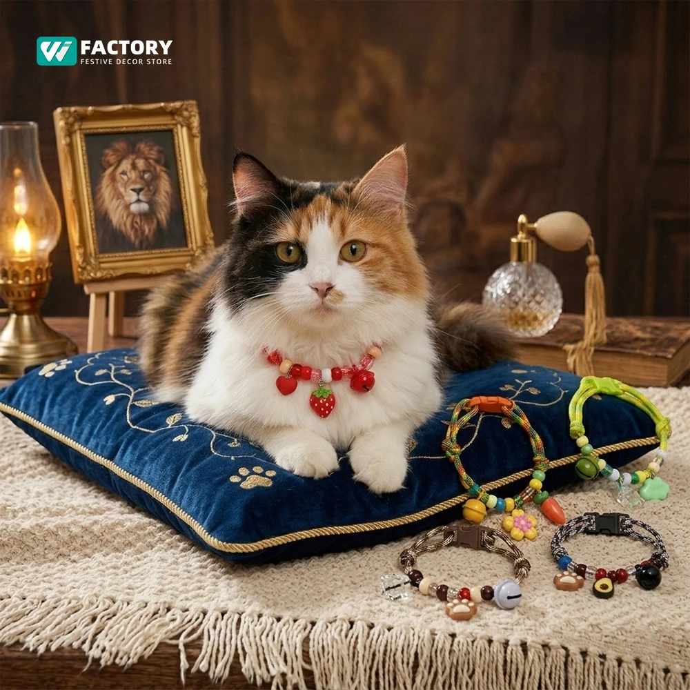 Coleira de Corda Trançada para Cães e Gatos com Sino Ajustável - Imagem 3