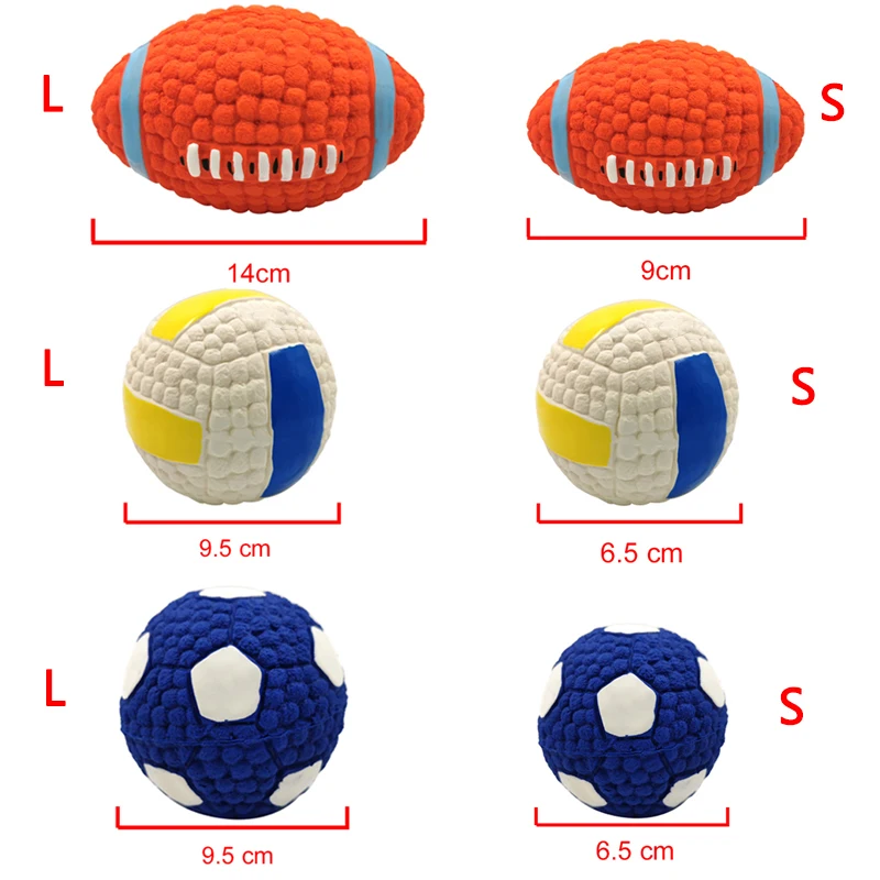 Bola de Látex para Cães com Apito Interno para Brincadeiras - Imagem 2