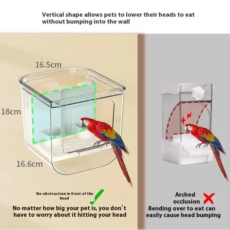 Comedouro Automático para Pássaros com Slot Duplo Transparente - Imagem 5