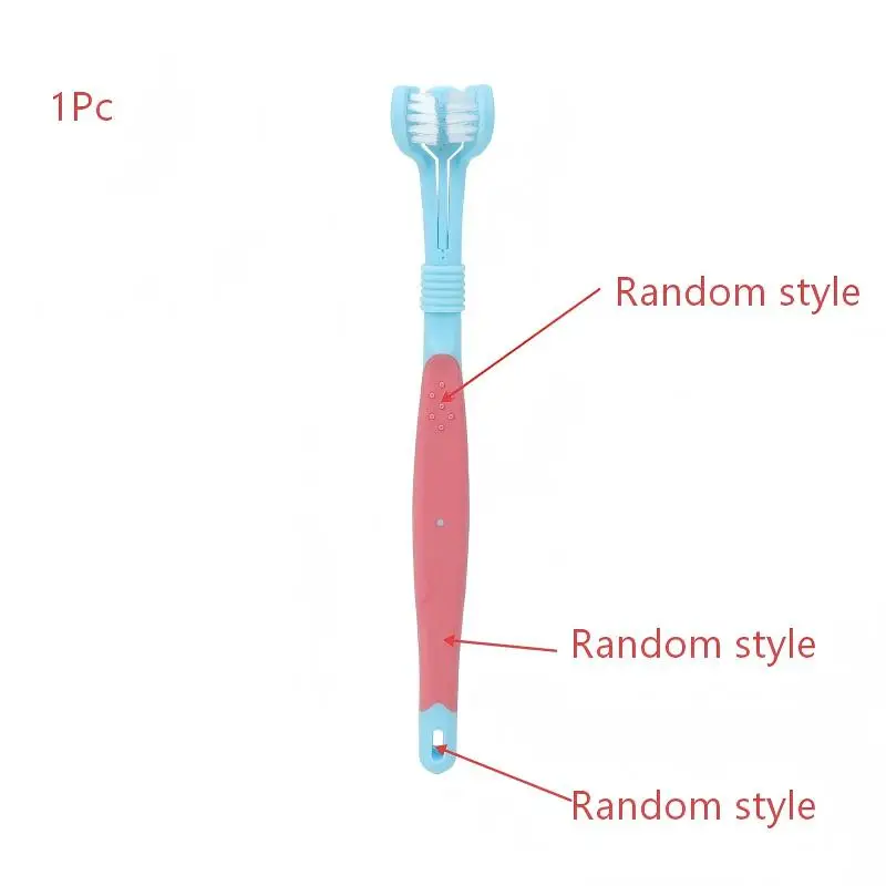 Escova de Dentes 3 Lados para Cães e Gatos com Plástico Resistente - Imagem 5