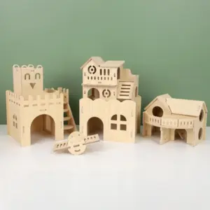 vila de madeira para hamster