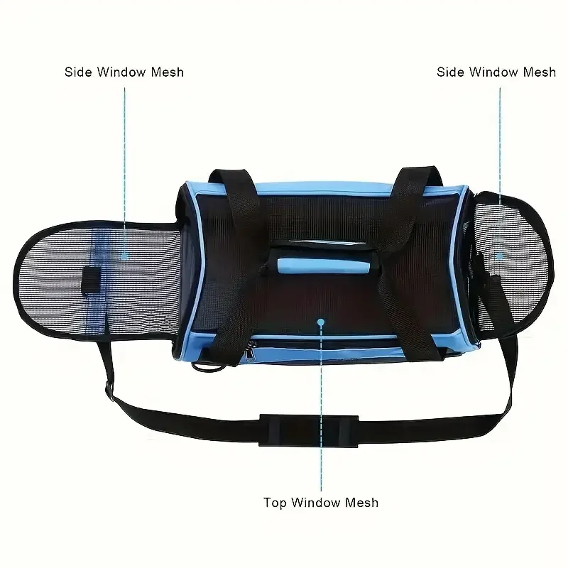Bolsa de Transporte para Cães e Gatos Dobrável com Malha Respirável - Imagem 4